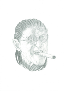 Jimmy Saville Hair Drawing