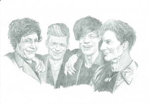 The Rolling Stones/One Direction Hair Drawing