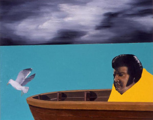 'Elvis in a boat' by Margret Harris 1967